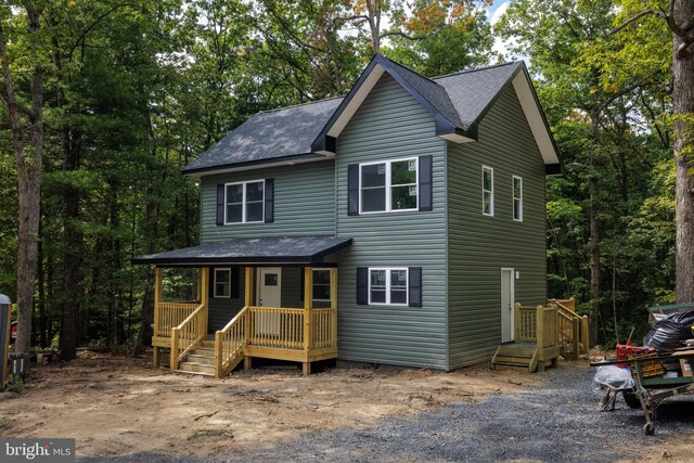 view of front of house featuring covered porch