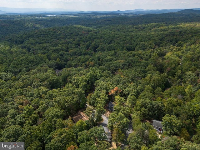 aerial view featuring a mountain view