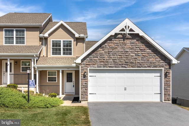 view of front of home featuring covered porch