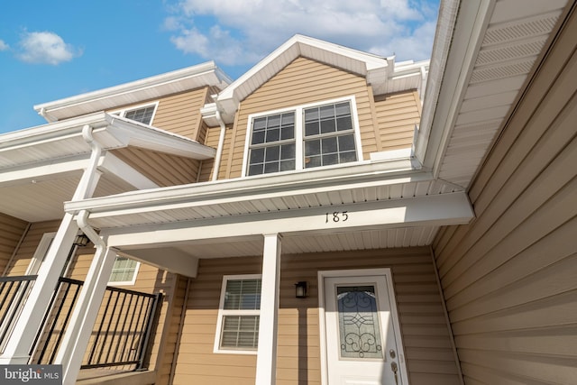 exterior space featuring covered porch