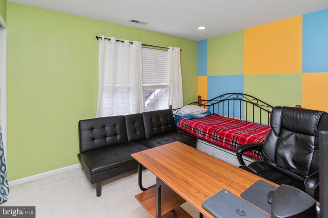 view of carpeted bedroom