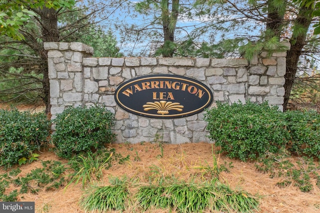 view of community sign