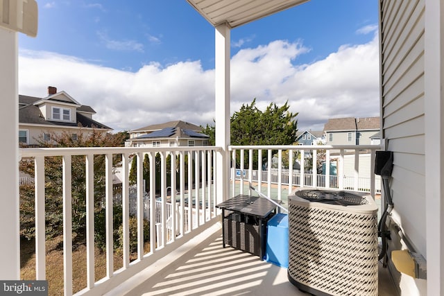 balcony with central AC