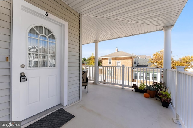 view of doorway to property