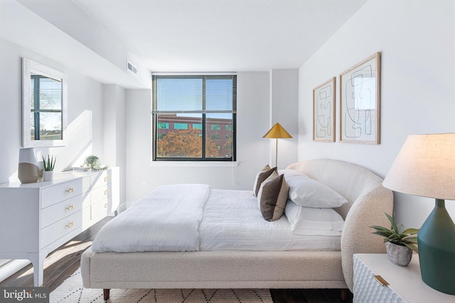 bedroom featuring wood-type flooring