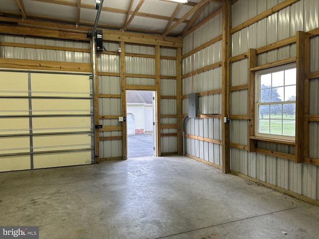 garage featuring electric panel