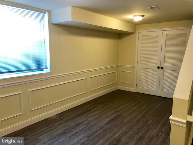 interior space featuring dark hardwood / wood-style flooring