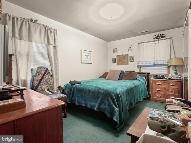 bedroom with carpet floors