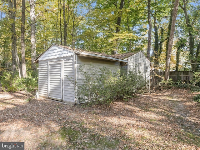 view of outbuilding