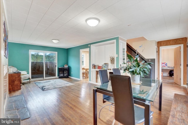 interior space featuring wood-type flooring