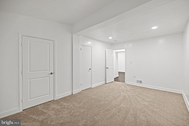 7213 Tyler Ave, Falls Church, VA 22042 - unfurnished bedroom with baseboards, visible vents, recessed lighting, and carpet floors