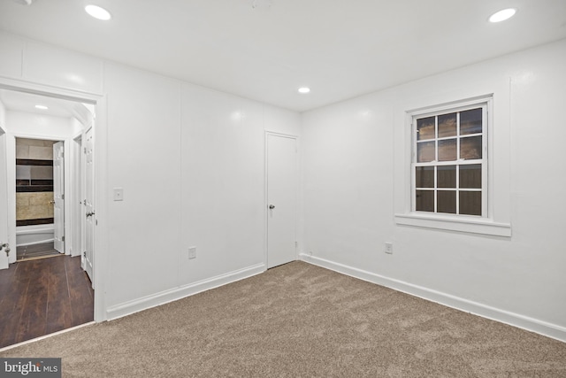 7213 Tyler Ave, Falls Church, VA 22042 - carpeted empty room with baseboards and recessed lighting