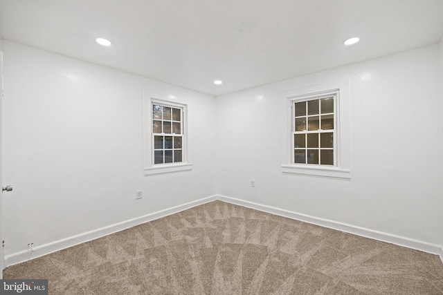 7213 Tyler Ave, Falls Church, VA 22042 - carpeted spare room featuring baseboards and recessed lighting