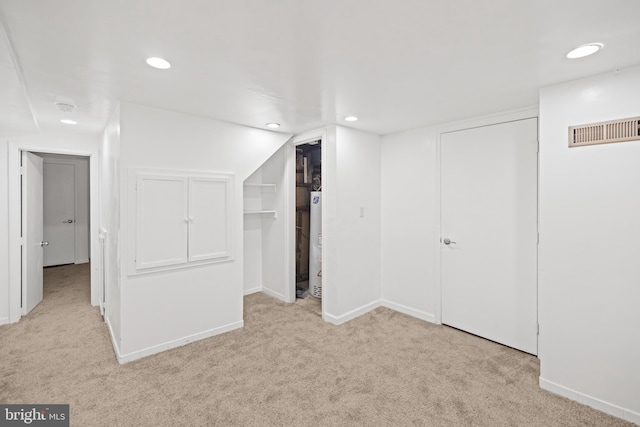 7213 Tyler Ave, Falls Church, VA 22042 - unfurnished bedroom with carpet flooring, water heater, visible vents, and recessed lighting