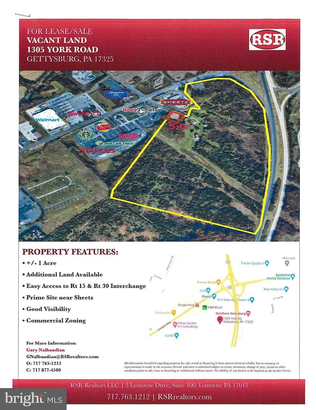 1305 York, Gettysburg PA, 17325 land for sale