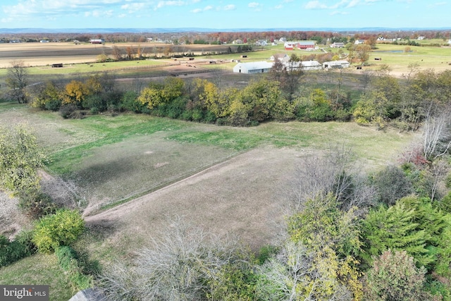 bird's eye view featuring a rural view