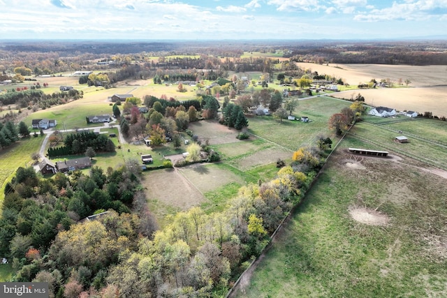 drone / aerial view with a rural view