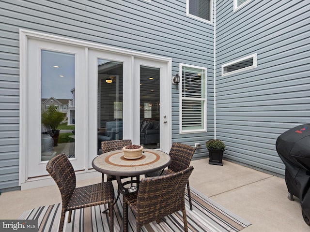 view of patio featuring grilling area