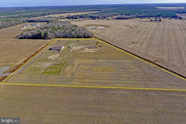 bird's eye view featuring a rural view