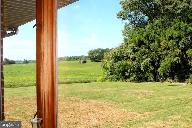 view of yard featuring a rural view