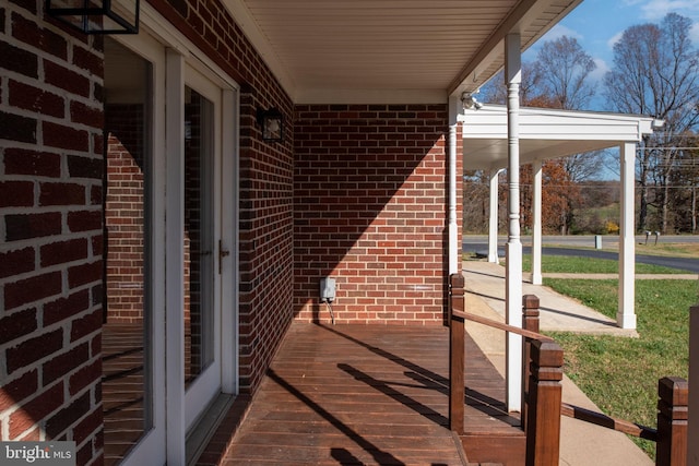 exterior space with a porch