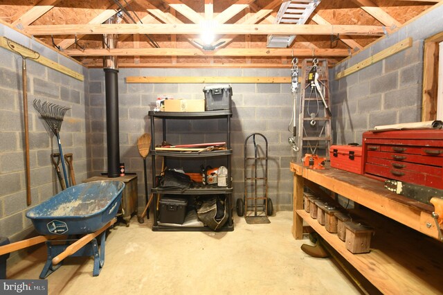 view of basement