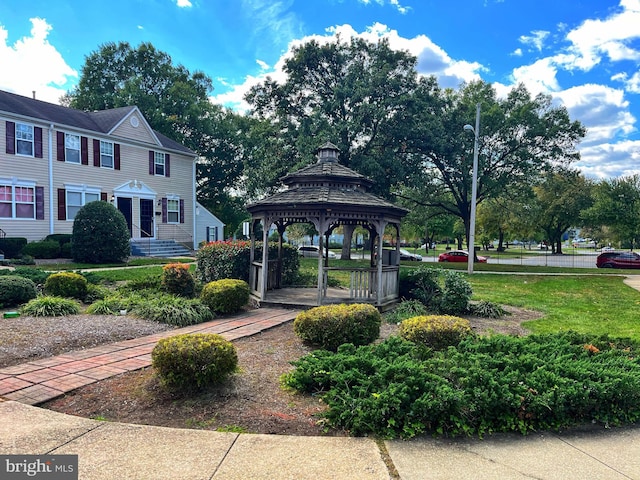 surrounding community with a gazebo