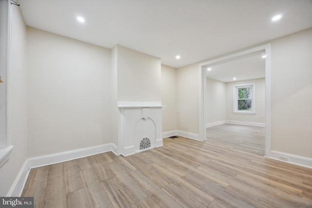 interior space featuring light hardwood / wood-style floors