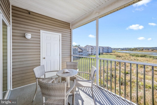 view of sunroom