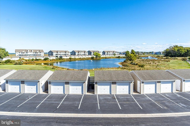 exterior space featuring a water view