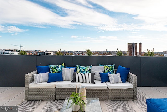 view of patio with outdoor lounge area