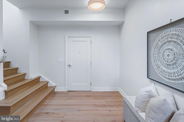 entryway featuring light wood-type flooring