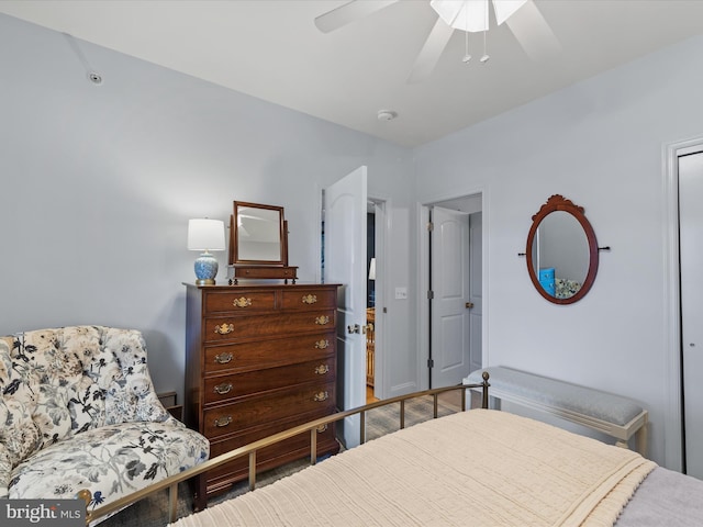 bedroom with ceiling fan