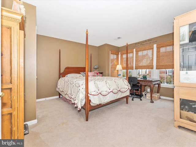 bedroom with carpet