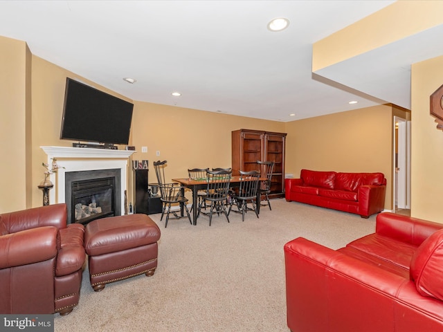 view of carpeted living room