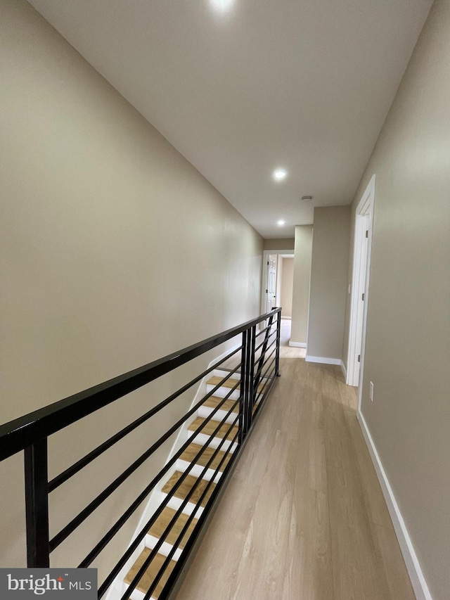 hallway featuring light hardwood / wood-style floors