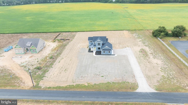 bird's eye view featuring a rural view