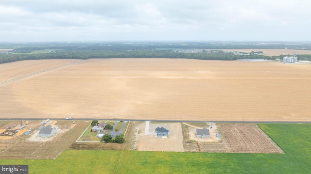 aerial view with a rural view