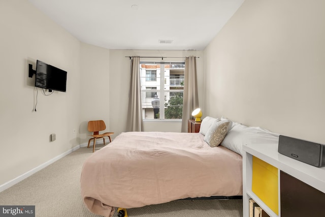 bedroom with carpet floors