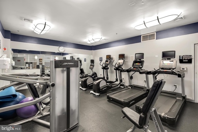 view of workout area