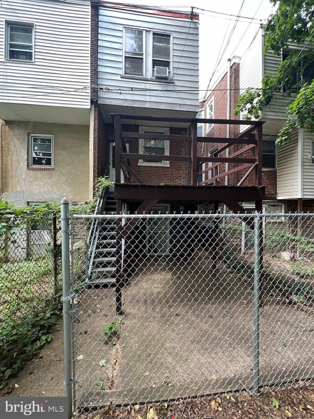 exterior space featuring a wooden deck