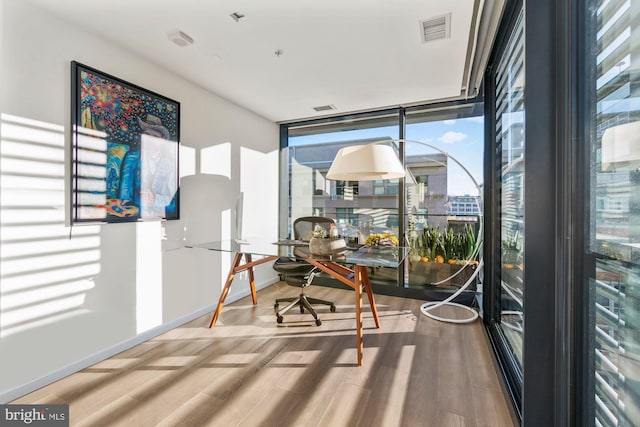 925 H St NW Unit 901/902, Washington, DC 20001 - office featuring healthy amount of natural light, wood finished floors, baseboards, and a wall of windows
