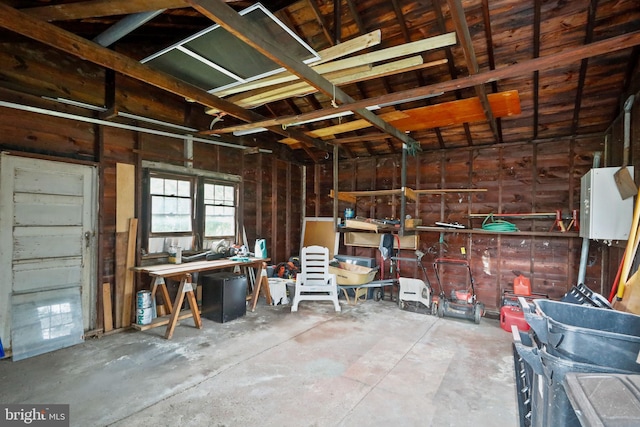 interior space featuring concrete flooring