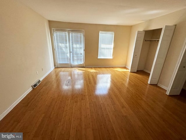 unfurnished bedroom featuring light hardwood / wood-style floors