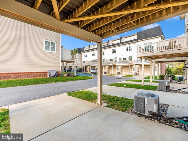 view of patio / terrace featuring central AC unit