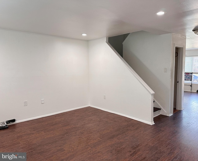 interior space featuring dark hardwood / wood-style flooring