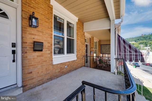 exterior space with covered porch