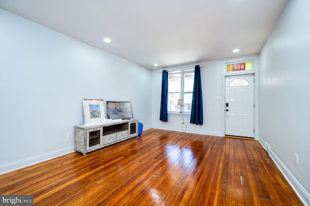 foyer featuring wood-type flooring