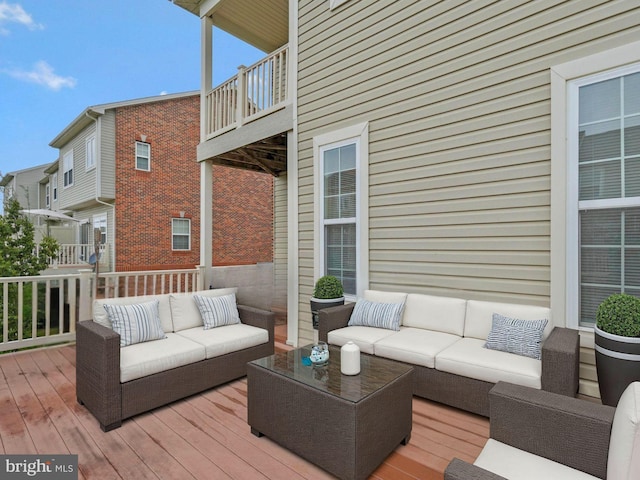 11487 Stockport Pl, White Plains, MD 20695 - deck featuring an outdoor living space