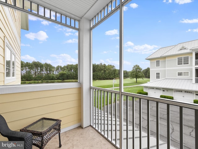 view of sunroom